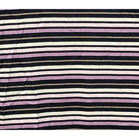 Ava & Viv Women's 1X 16W/18W Neutral Colors Striped Scoop Neck Long Sleeve Tee - Picture 5 of 8